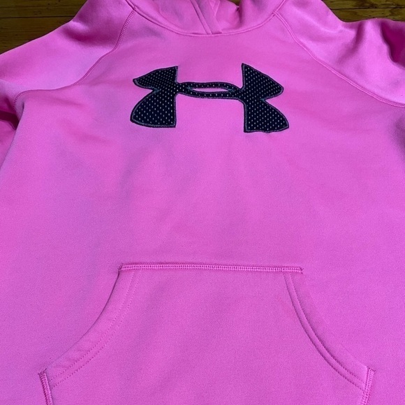 UNDER Armour Pink Sweatshirt Youth Xl. B16 - Picture 4 of 4
